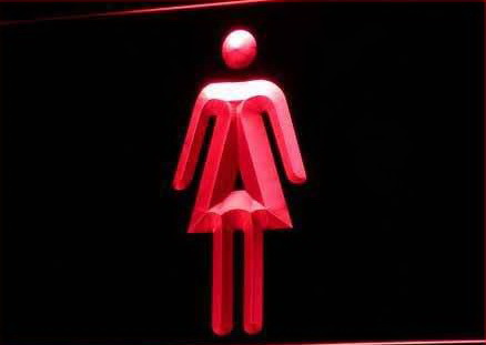 Female Women Toilet Restroom Washroom Light Sign